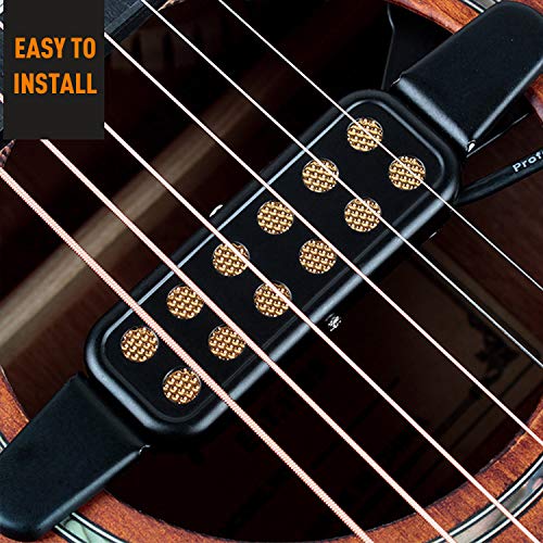 image for Facmogu 12 Sound Hole Guitar Pickup Acoustic Electric Transducer for A