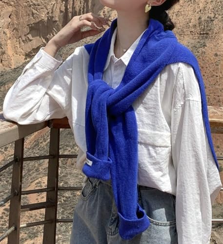 Sweater Knitted Knotted Shawl for Women Sleeves Sweater Wrap Travel Casual Scarf Tops Shoulder Wrap for Fall Winter2