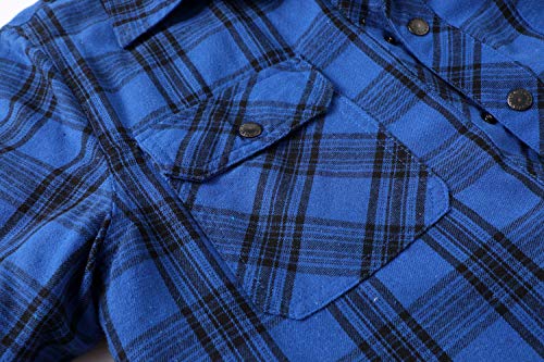 Image of ZENTHACE Men's Quilted Lined Hooded Plaid Jacket,Zipper & Snap Closure