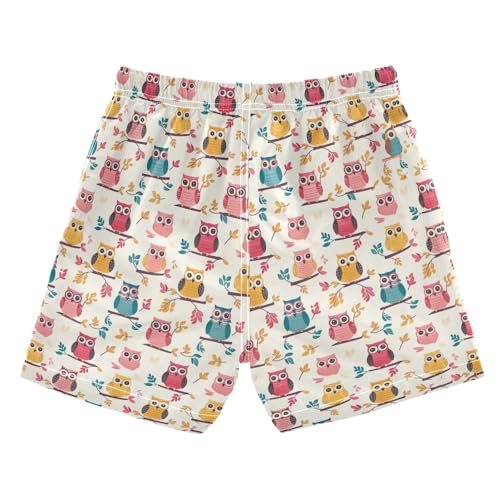 Many Colorful Owl Boys Swim Trunks Toddler Shorts Swimwear Boardshorts2