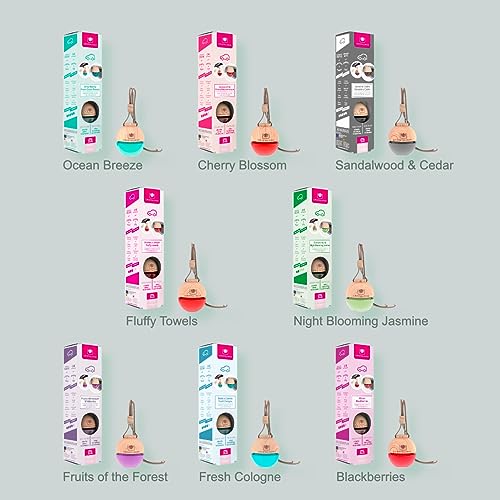 Cristalinas Car Air Fresheners Cherry Blossom Dream Scent, Pack Of 3 - Odour Neutralising 2 in 1 Air Fresheners for Cars, Essential Oils Car Air Freshener Scent for Men & Women lasts upto 8 weeks - Image 6