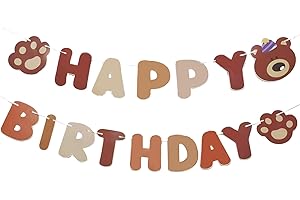 Bear Happy Birthday Banner