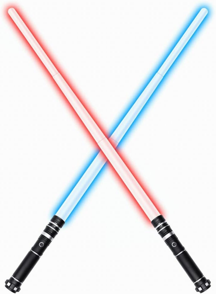 Light Up Saber, 2-in-1 with Sound Retractable LED, Kids Gift Toy Age 6+