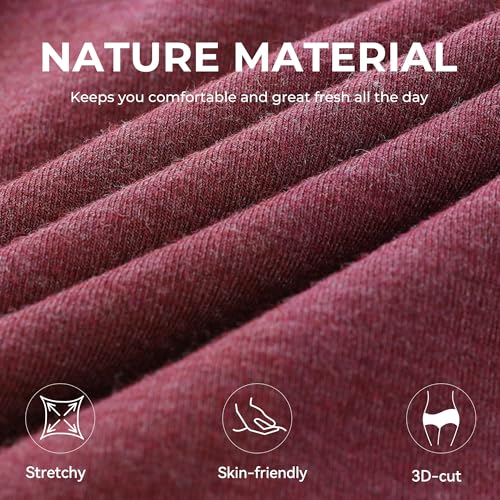 Image of BAMBOO COOL Womens BoyShorts Underwear Seamless Boxer Briefs Mid Rise Full Coverage Breathable Stretch Ladies Panties 5 Pack