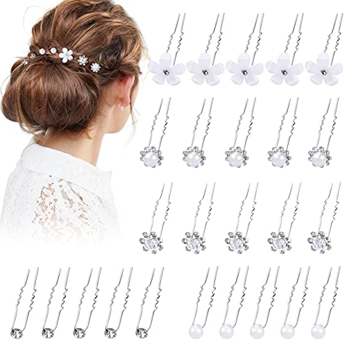 40 Stück Braut-Haarnadeln Mit Perlen & Kristall - Elegante Hochzeits-Accessoires Für Besondere Anlässe