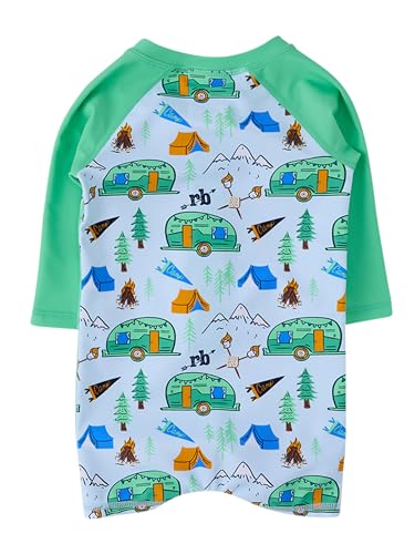 Image of RUGGEDBUTTS Baby /Toddler Boy Swimsuit, One Piece Zipper Rash Guard Sunsuit with UPF 50+ Sun Protection