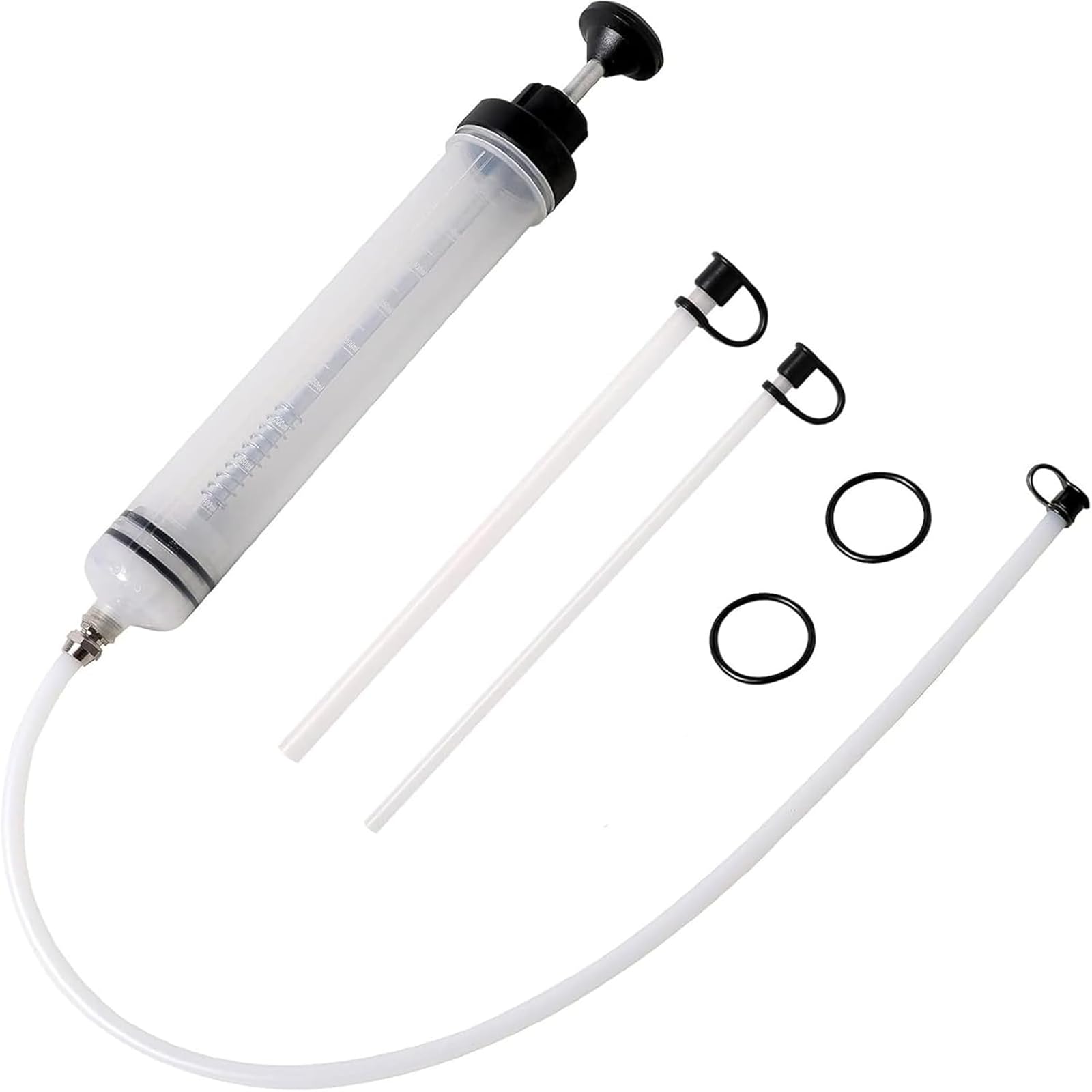 LIMEOW 200ml Ölabsaugpumpe Ölfasspumpe Absaugpumpe Umfüllpumpe Handpumpe Schlauchpumpe Getriebeöl Pumpe Ölspritze Geeignet für Eine Breite Palette Anwendungen und Eine Breite Palette von Fahrzeugen