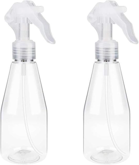 BRONZLO® Spray Bottles Pack of 2 200ml Water Spray Bottles Plant Mist Clear Empty Plastic Sprayers for Gardening, Cleaning, Air Freshening, Essential Oil
