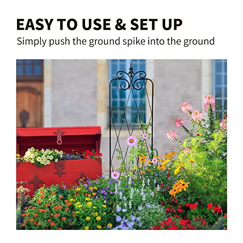 Scendor Garden Trellis For Climbing Plants 59Inch X15Inch Rustproof Metal Vine Trellises For Outdoor Climbing Plants Support Structures A (150Cm) 2Pack #TOP7