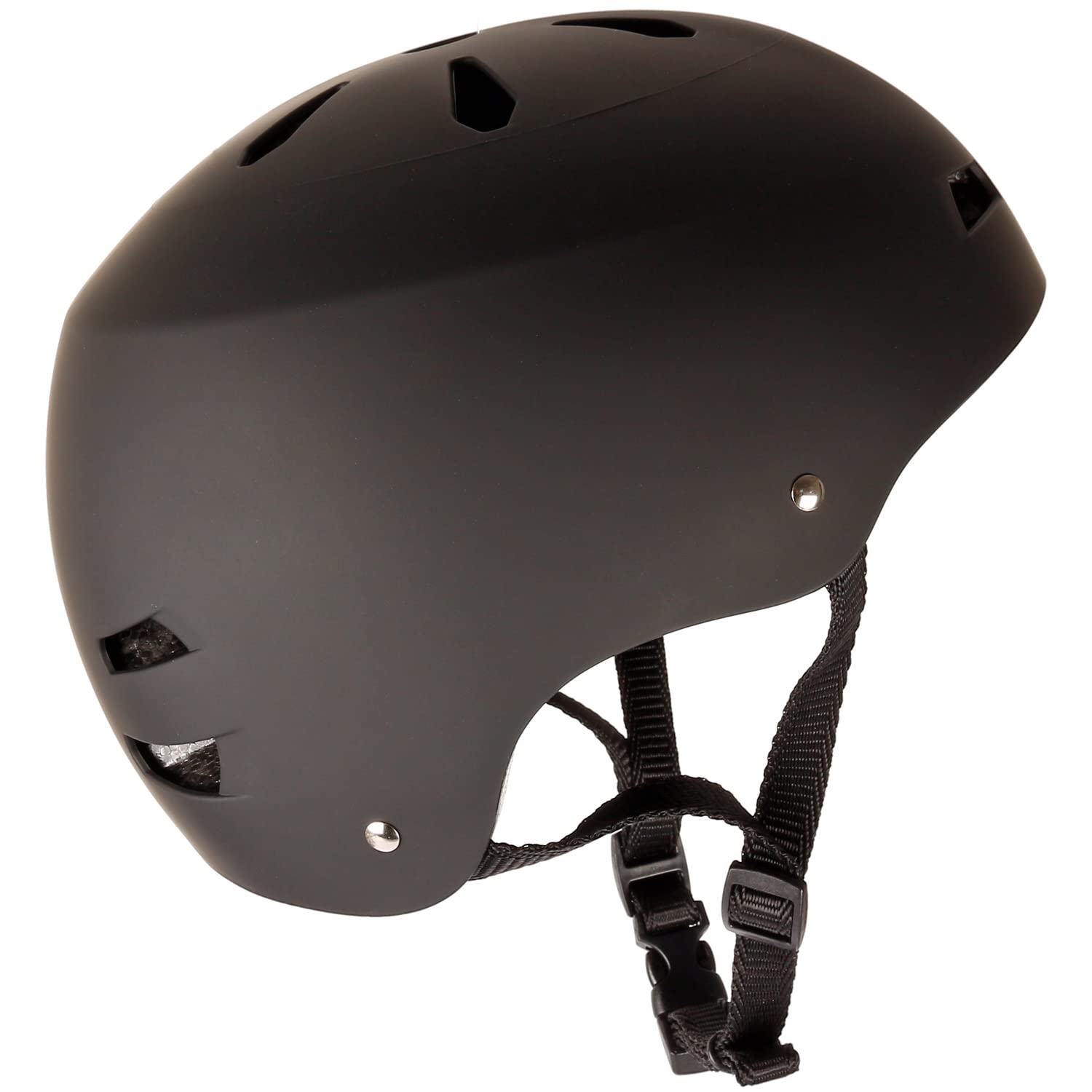 Mach1 Casque de skate noir mat – Casque pour skateboard, BMX, skateboard, longboard, patins à roulettes, casque de vélo