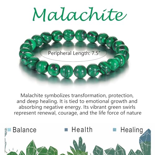 Womens Crystal Beaded Bracelets for Women Men Protective Energy Bracelet Natural Gemstone Bead Bracelet4