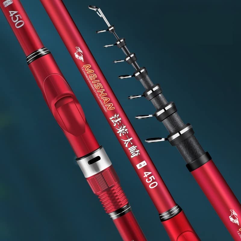 Caña De Pescar De Carbono Portátil Ultraligera Telescópica 6,0 M Para Mar Surf y Roca
