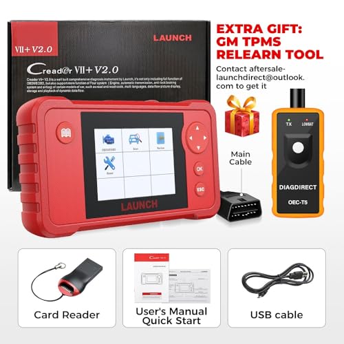 LAUNCH Creader VII+ OBD2 Scanner ABS SRS Transmissão e Leitor de Código do Motor Ferramenta de Diagn