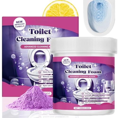 Toilet Cleaner Foaming Toilet Bowl Cleaner To/ilet Active Oxygen Agent for Deep Fresh Cleaning Clean To/ilet Cleaning Foam Limescale Remover Powder Self Activating Powder
