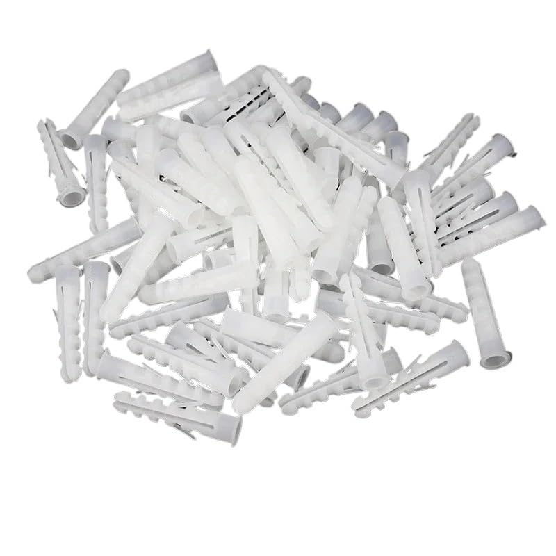 Tubo de expansión de cola de pez de 10x50mm en color blanco para fijación de paredes