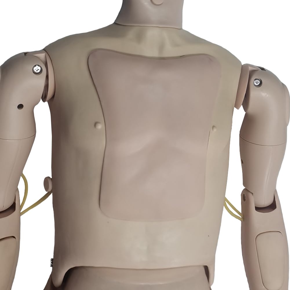 DRXRD Pflegepuppe Altenpflege Lebensgroß Krankenpflege-Puppe mit Wundmodul + Amputationsmodul + Patientenkittel + Aufbewahrungstasche für Unterricht in der Grundausbildung in der Krankenpflege