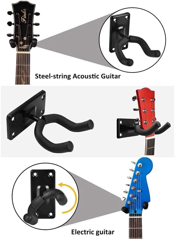 MuzcYM Lot de 2 crochets muraux pour guitare, guitares acoustiques, électriques, basses, ukulélé classiques - Les Beatles, Paul McCartney, John Lennon, RIngo Starr, George Harrison MuzcYM Lot de 2 crochets muraux pour guitare, guitares acoustiques, électriques, basses, ukulélé classiques – Image 5
