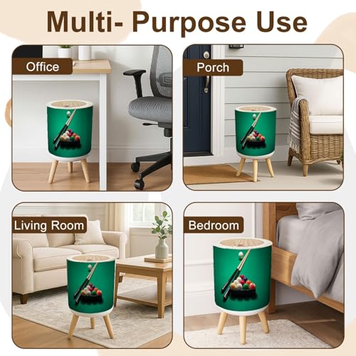 Basurero con tapa y patas plástico para hogar miniatura 5