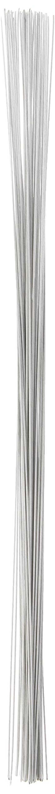 Fili di Ferro Modellabili per Fiori, Bianchi, Cal. 22, 36 cm, Confezione da 50