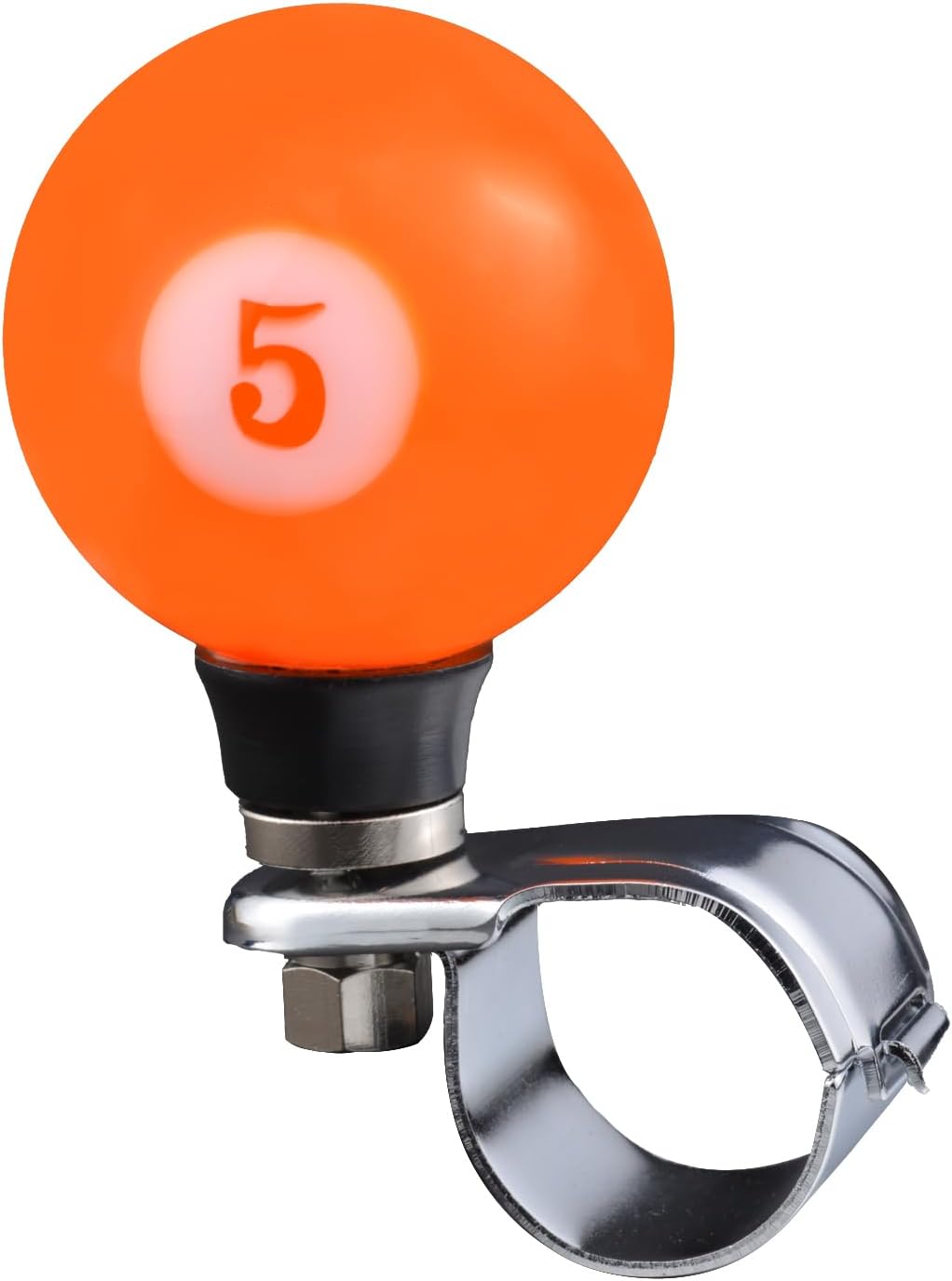 Lunsom Steering Wheel Spinner, Ball Shape Driving Booster Suicide Knob Resin Turning Assist Helper Spinner Knobs Fit for Lawn Mowers,Forklifts, Tractors,Amber Yellow