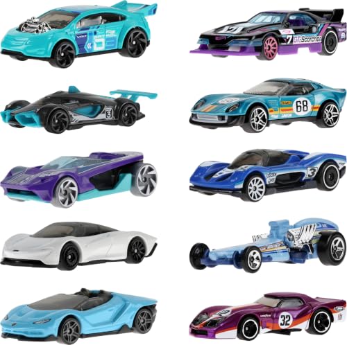 Image of Hot Wheels 10-Pack of Toy Race Cars (Styles May Vary)