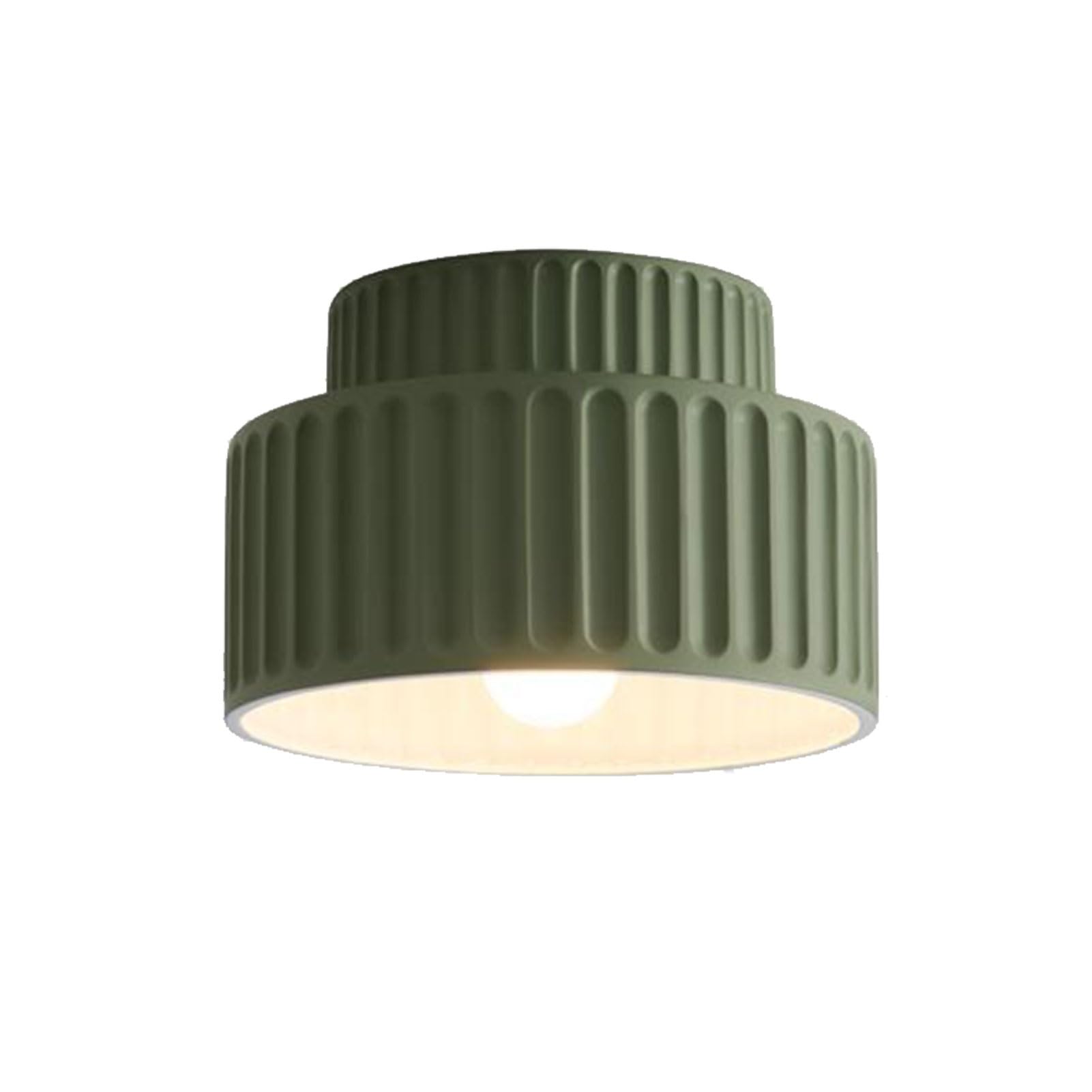 KXEcoLife LED Ceiling Light Fixture, Flush Mount Chandelier, Style Resin Wabi-sabi Cloakroom Lamp for Entryway Hallway Studio Restaurant Hotel Porch Living Room Balcony (Gr