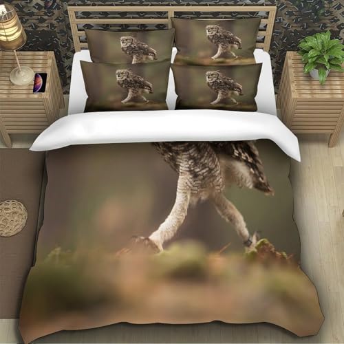 Housse de couette loutre 260x220 cm en microfibre imprimée 3D avec fermeture éclair - 5