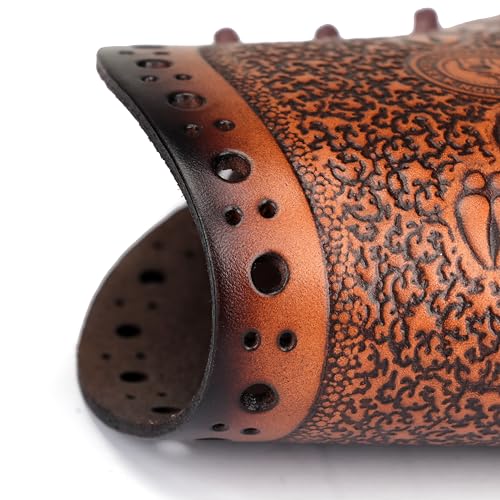 TOURBON Handgefertigter Leder-Gewehr-Schrotflinten-Rückstoß-Pad, Tonschießstockhalter mit Einsatz