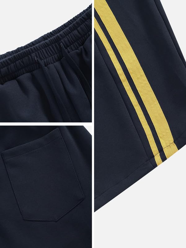 Aelfric Eden Stripe Baggy Barrel Pantalon de jogging vintage pour homme et femme Pantalon de survêtement à jambes larges Unisexe Pantalon de survêtement Taille haute Pantalon de loisirs Pantalon ample