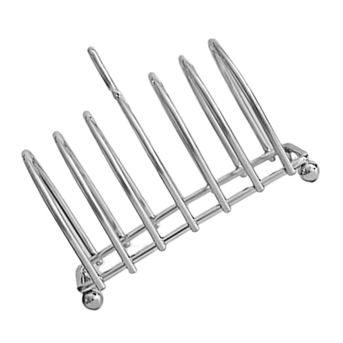 Cabilock Sturdy Steel Toast Rack 6 Slice Bread Holder Countertop Toast Stand Metal Slicer Storage