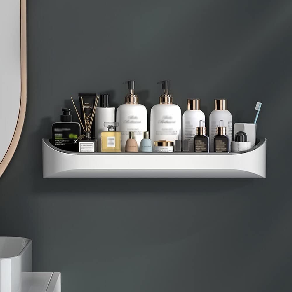 ZHZJQE Shower Caddy Wall-Mounted Bathroom Organizer Storage Rack With Rotatable Towel Bar Kitchen Organizer Household Bathroom Accessories Bathroom