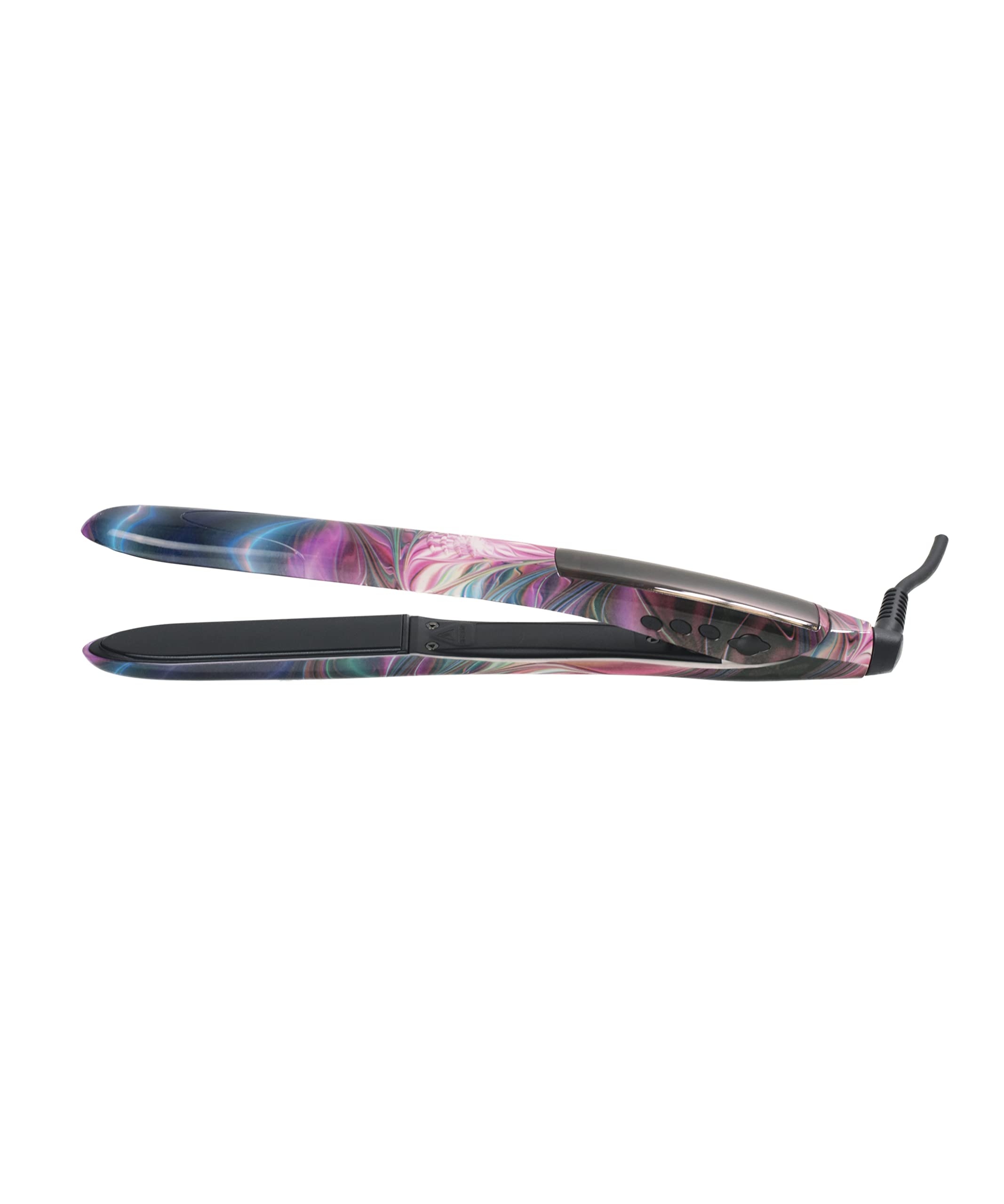 Bio Ionic 10x Plancha de peinado Treasured Waters, placas vibratorias sónicas de 1", estilo liso pulido