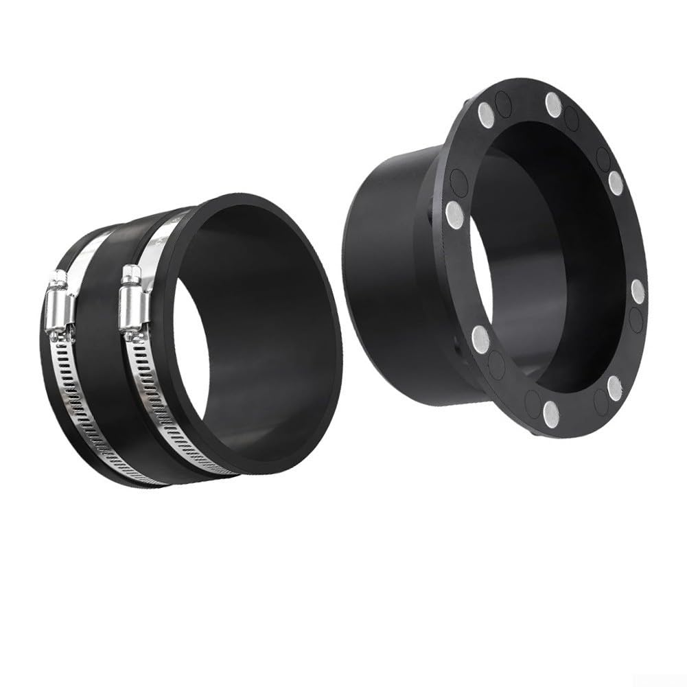 Magnetisches 10,2 cm Staubsammelschlauch-Anschluss-Set mit EPDM-Gummi-Stoßdämpfung, leise, flexible Kupplung für Holzbearbeitung, Vakuumsysteme, 5-teiliges Set (5 Stück)