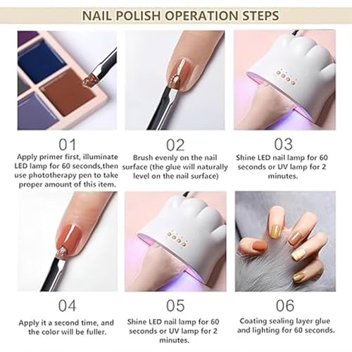 Image of THR3E STROKES Solid Cream GelPolish Set, 9 Colors Pudding Gel Nail Polish Palette with Nail Brush, Nude Pink Orange Red Solid Gel Polish Nail Art Kit Soak Off Portable Gift for Girls /Friend DIY Home (E)