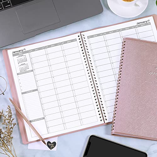 Weekly Appointment Book 2023-2024 - Daily Hourly Planner 2023-2024, July 2023 - June 2024, 8.4" X 10.6", 15-Minute Interval, Flexible Soft Cover, Twin-Wire Binding, Perfect For Your Life #TOP6