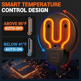 Chicken Water Heater for Winter with Immersion Design, Bird Bath & Livestock De-Icer, Fish Tank and Water Trough Heater with Automatic Thermostat — Prevents Freezing for Poultry, Turtle & Koi Pond