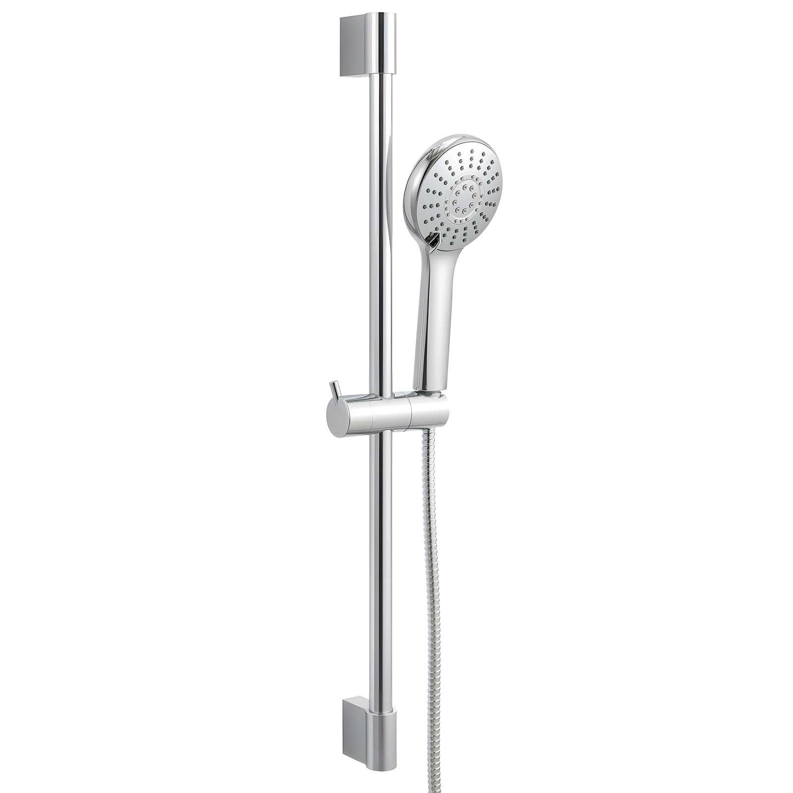 Evergoods Silver Shower Riser Kit – Adjustable Slide Bar, Handheld Shower Head, 170Cm Hose, Soap Dish, And Shower Head Holder – Perfect For Bathroom Upgrades (, Ordinary Shower Head)