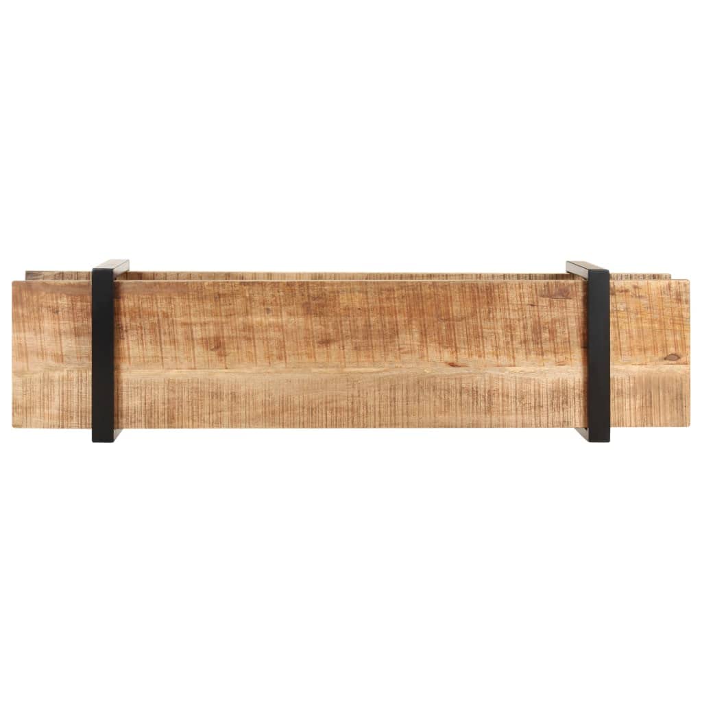 TV-Ständer, TV-Schrank, 160 x 40 x 40 cm, massives raues Mangoholz, Wohnzimmer, Media-Center, Aufbewahrungskonsole