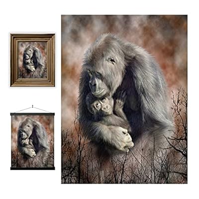 3D LiveLife Lenticular Cuadros Decoración - Gran amor de Deluxebase. Poster 3D sin marco de gorilas. Obra de arte original con licencia del reconocido artista, Carol Cavalaris | Ya disponible en tu tienda friki favorita! En mundofriki.es!