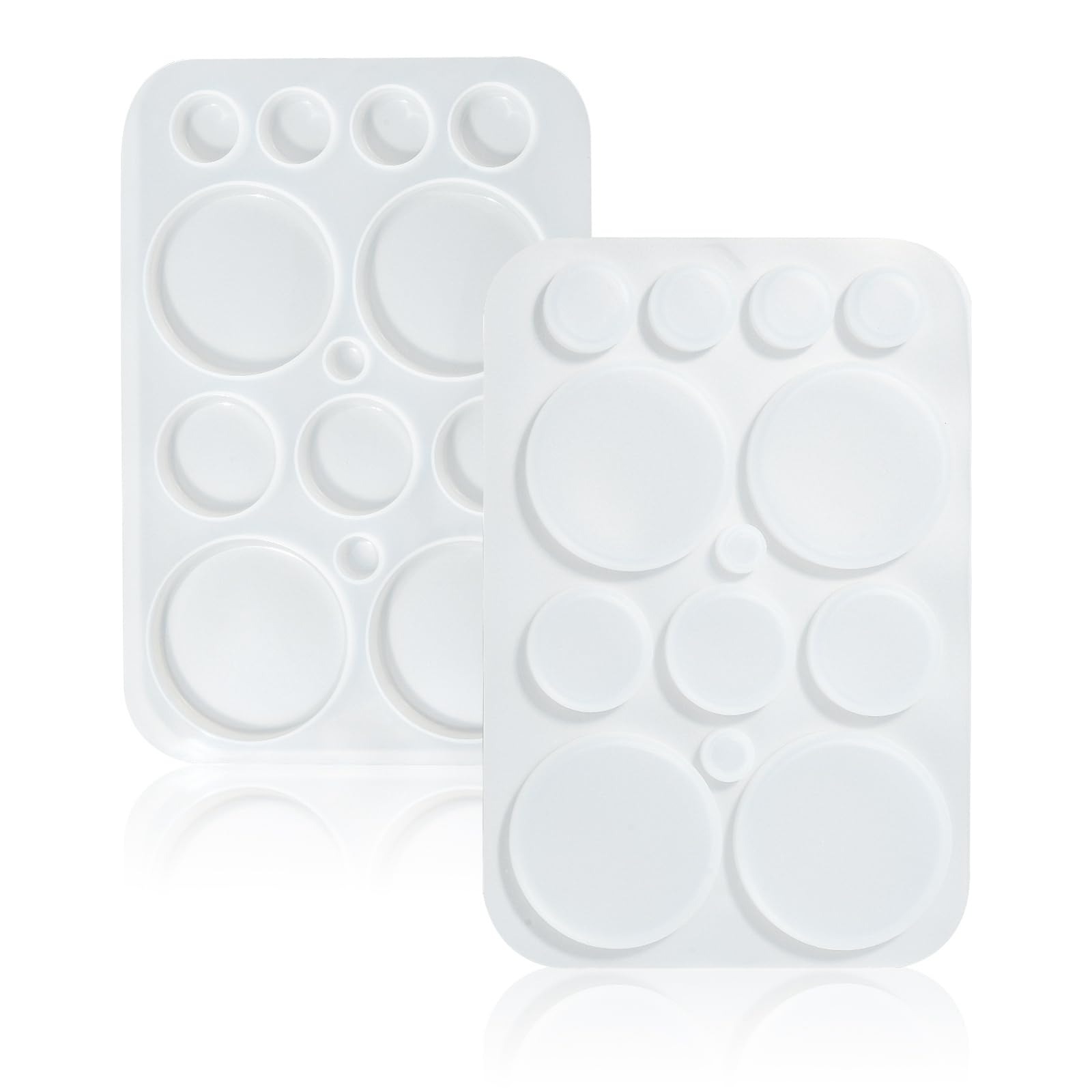 UR URLIFEHALL 1 Pc Flat Round Silicone Mould Cabochon Moulds Resin Casting Moulds for Resin Crafts DIY Onament Jewellery Home Decor