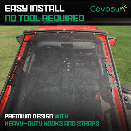 Covosun Guarda-sol Ford Bronco Bimini top, top de biquíni de malha, para-sol Bronco, acessórios de 4