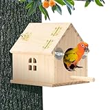 Niche pour oiseaux - Fournitures pour animaux de compagnie avec nidification en bois | Accouplement pour perruches et perroquets, cage pour cacatoès Canarie, jardin extérieur, patio, balcon et
