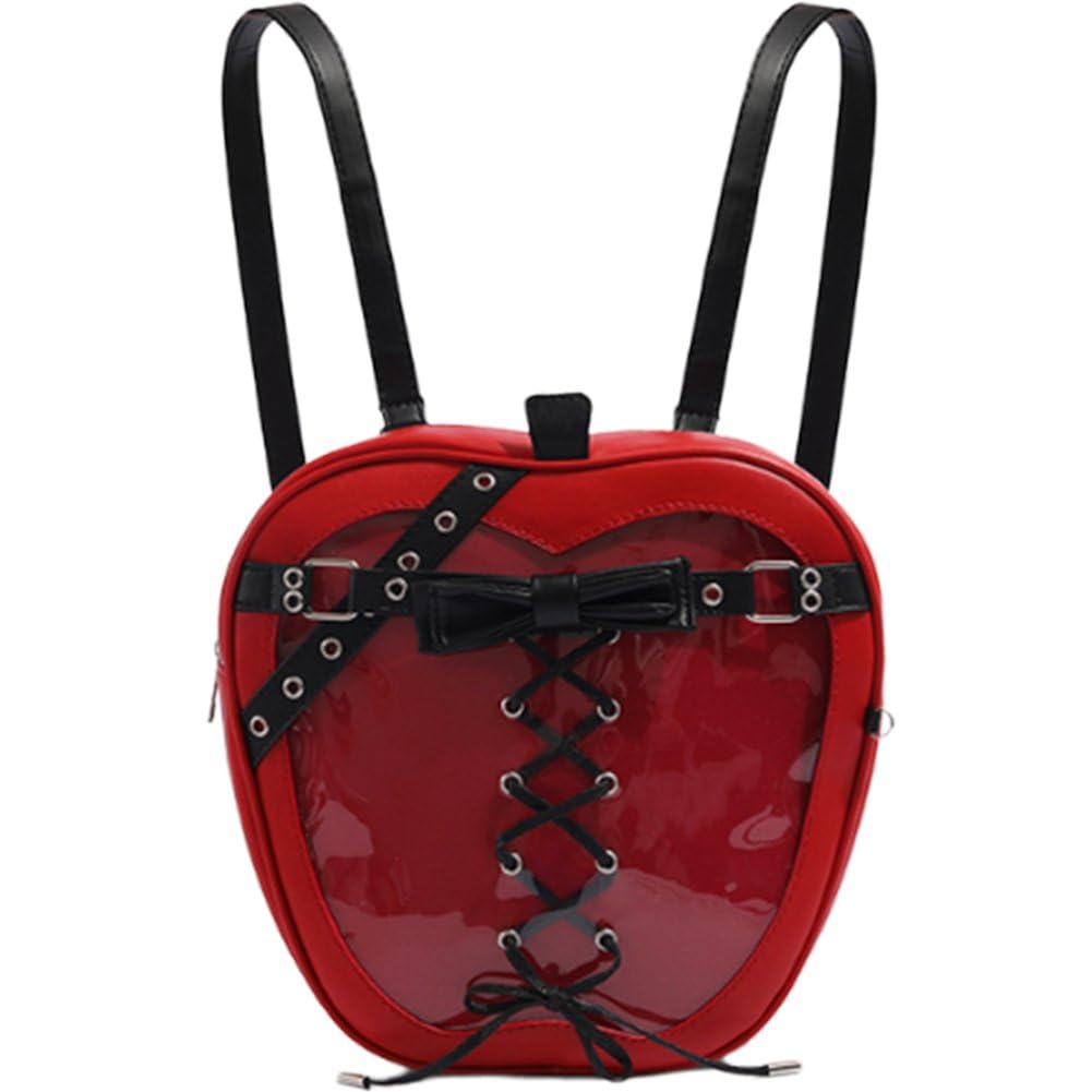 Sac Ita bag pour filles à bandoulière style gothique JK rouge punk Lolita DIY