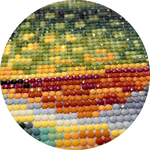 Airdea Diy 5D Fish Diamond Painting By Number Kits For Adults, Fishing Diamond Art Kits Round Full Drill Diamond Painting Kits Gem Painting Arts Mosaic Making For Home Wall Art Decor 11.8X15.7 In #TOP2