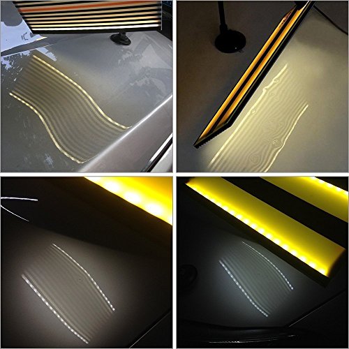 Hiyi Led Stripe Line Board Paintless Dent Removal Repair Tools With 5M Long Line And Ajustment Holder Yellow Light #TOP1