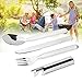 Gavigain Picnic Tableware, Stainless Steel Fork Spoon Knife and Bottle Opener for Camping Picnic