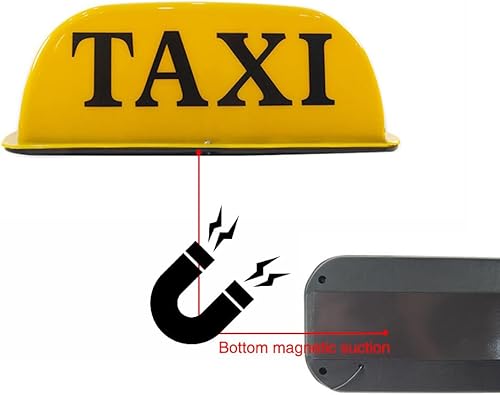 Miniatura 6 de Lámpara LED de señal de taxi de 12 V, blanca, 3 W, base magnética, impermeable, compatible con todos los vehículos