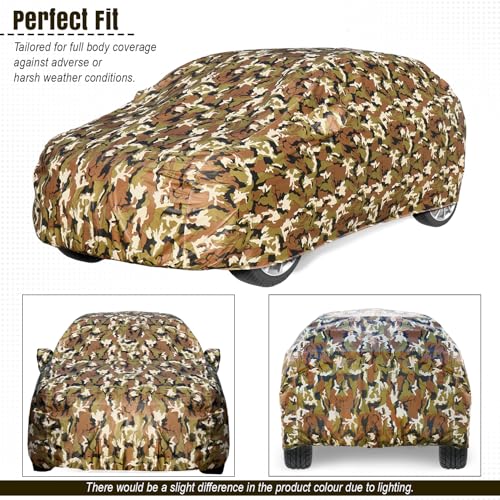 Image of Pivalo Car Body Cover for Maruti Alto K10 All Model & Years (2010-2025) 100% Waterproof with Mirror Pockets, Triple Stitched Dustproof Heat Resistant UV Protection (Military /Jungle /Camouflage)
