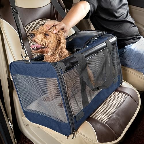 Image of GAPZER Medium Cat Carrier Large Cat 15 lbs+ Soft Pet Car Cage Small Puppy