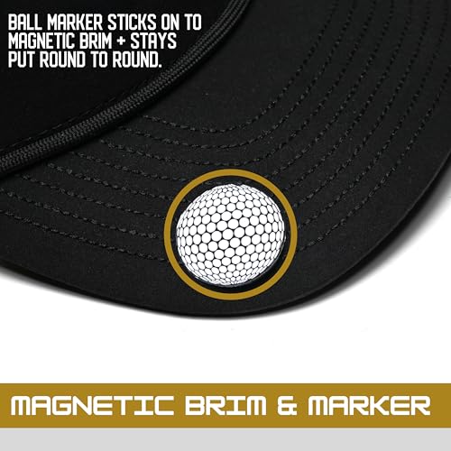 Gorra de golf de algodón con visera magnética y soporte para tee miniatura 5
